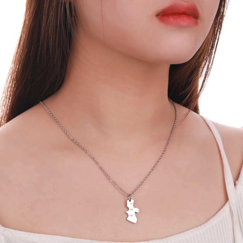 Yonhon 6 BFF Best Friend Necklace Puzzle Friendship Sister Necklace for 6 - Image 5